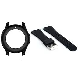Комплект Watchbands: силіконовий ремінець чорний + чохол чорний Samsung Galaxy 46mm (WBKW-46-546) - мініатюра 2
