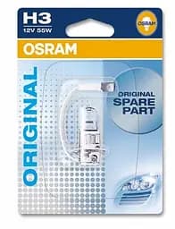 Галогенова лампа OSRAM H3 64151-01B 12V 55W Pk22S 10X1 Blister - мініатюра 2