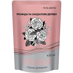 Гель-мыло Herbal touch Роза и Сандаловое дерево дой-пак 450 мл