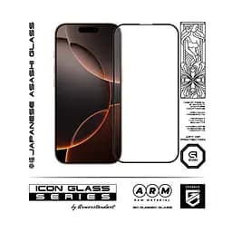 Захисне 3D скло для Apple iPhone 16 Pro, Icon 3D, загартоване, 9H, загартоване скло, повне проклеювання, протиударне, глянсове з олеофобним покриттям, на весь екран, сумісне з чохлами, проста установка, ArmorStandart (ARM83513) - мініатюра 2