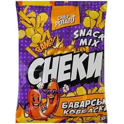 Снеки картофельные Snack Mix Сhef Potato со вкусом баварских колбасок 30 г