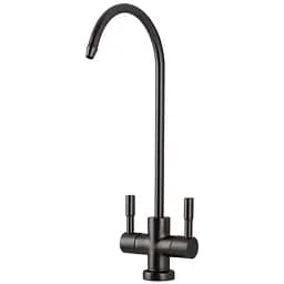 Кран для обратного осмоса Globus Lux Lazer GLLR-76A-GP графитовый смеситель с поворотным изливом для воды и минерализатора