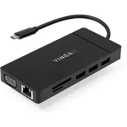 Концентратор Vinga USB-C 3.1 to VGA+HDMI+RJ45+3xUSB3.0+USB2.0+SD/TF+PD100W+Audio (VHYC10)