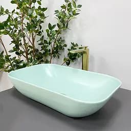 Умивальник VBI Avezzano green matt накладний VBI-014404, Цветной - мініатюра 4
