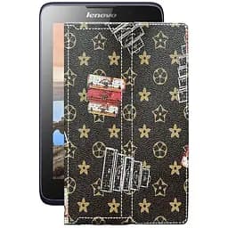 Чехол StatusCASE из экокожи для планшета Lenovo Idea Pad A3500 Луи-Витон-коричневый