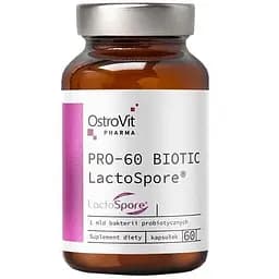 Пробіотик OstroVit Pharma PRO-60 BIOTIC LactoSpore, 60 капсул