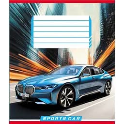 Зошит учнівський "На швидкості світла" Leader 036-570250K-3 в клітинку, 36 аркушів