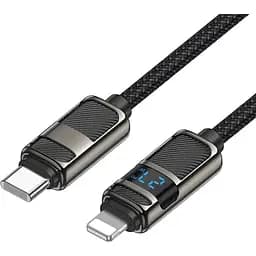 Кабель Hoco U137 Line PD charging data cable with display iP Чорний