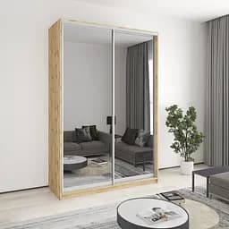 Шкаф-купе двухдверный MebelStar Стандарт AL 2 Зеркала 160x45x240 см Дуб тахо (MBS-3849)
