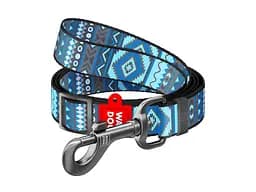 Поводок для собак WAUDOG Nylon "Этно синий" регулируемый S (5361)