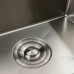 Кухонна мийка нержавійка 78x43 R Platinum Handmade (два отвори, круглий сифон 3,0/0,8), Нержавіюча сталь - мініатюра 2