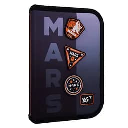 Школьный пенал твердый одинарный с двумя клапанами Yes Mars HP-04