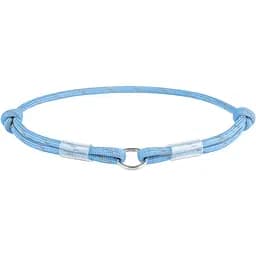 Шнурок для адресника Waudog Smart ID светящийся в темноте, светоотражающий, размер S, длина 25-45 см голубой