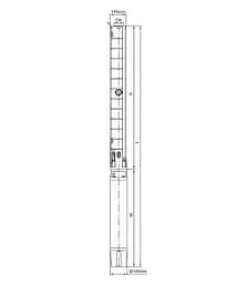 Насос відцентровий свердловинний DONGYIN 6SP30-10 380В 9.2кВт H 114(76)м Q 700(500)л/хв Ø145мм +пульт (з 3х частин) (7777273) - мініатюра 6