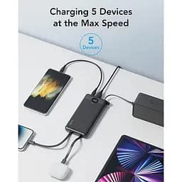 Портативний зарядний пристрій Vrurc 10000 mAh з вбудованими кабелями USB C - мініатюра 2