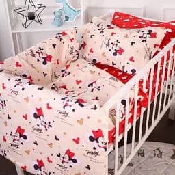 Комплект постільної білизни MirSon Бязь Kids Time 20-0027 Mine mouse 143x210 см (2200009637766)