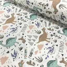 Дитяча постільна білизна в ліжечко DINO CS11, м'ята (DinoCactusBeigeMint_Magnolia110x160_140) - мініатюра 8