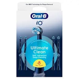 Насадка для зубної електрощітки Braun Oral-B iO RB CBF-8 Ultimate Clean Black (8 шт) - мініатюра 9