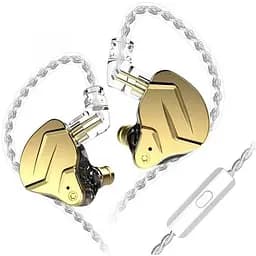Наушники KZ ZSN Pro X с микрофоном gold