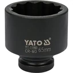 Головка торцева ударна 12-гранна Yato квадрат 1" М= 65 мм L= 93 мм (YT-11990)