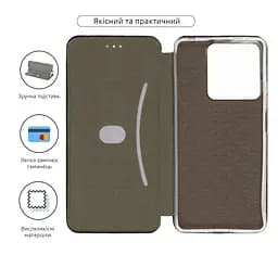 Чехол-книжка для Xiaomi Redmi Note 13 5G, G-Case, черный, кожаный чехол-книга из экокожи (PU) и TPU, с магнитом, с подставкой и вместительным кардхолдером, противоударный, защита всего корпуса, ArmorStandart (ARM71886) - мініатюра 3