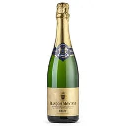 Набір ігристе вино Francois Montand Brut Blanc de Blancs біле брют 0.75 л + ігристе вино Francois Montand Brut Blanc de Blancs біле брют 0.2 л - мініатюра 2