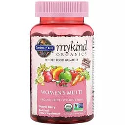 Органічні мультівітаміни для жінок Органічні ягоди Garden of Life MyKind Organics 120 вегетаріанських жувальних цукерок