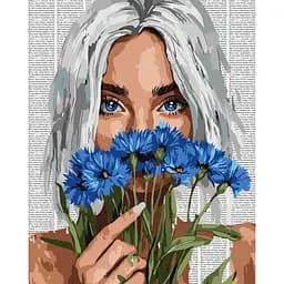 Картина за номерами "Барвиста поезія: Волошки" ©art_selena_ua Ідейка KHO8584, 40х50 см