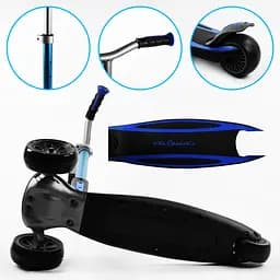 Самокат Best Scooter 69х19х38 см Чорно-блакитний 000231628 - мініатюра 5