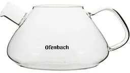 Чайник скляний заварювальний зі знімним ситечком Ofenbach 1000 мл kuh0006762 - мініатюра 4