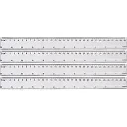 Линейка прозрачная Bambi 8830, Пластиковая, 30 см