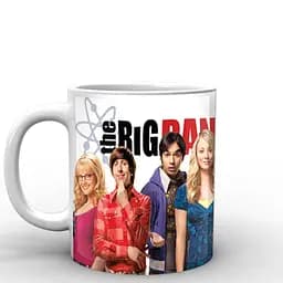 Кухоль GeekLand Теорія великого вибуху The Big Bang Theory на тлі емблеми BB.002.06 330 мл білий - мініатюра 2