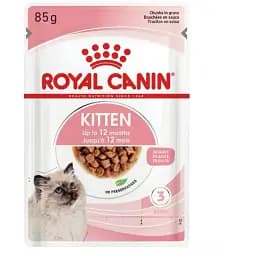 Набір вологого корму для кошенят Royal Canin Kitten Instinctive шматочки в соусі 1.02 кг (12 шт. х 85 г) - мініатюра 3