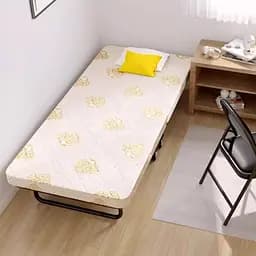 Складане ліжко, розкладачка з матрацом / Портативне складане кемпінгове ліжко на колесах 180х70х30cm - мініатюра 3