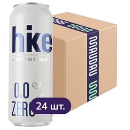 Упаковка пива безалкогольное Hike Zero светлое 0% 12 л (0.5 л х 24 шт.) ж/б