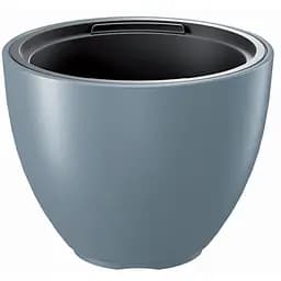 Горщик для квітів Prosperplast Heos з вкладишем 298 мм світло-сірий (89274-443)