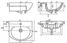 Раковина мебельна Kolo Runa 50x42 L81950000 - мініатюра 2