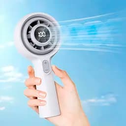 Портативний вентилятор з PowerBank Portable Handheld Fan (GXF06) - мініатюра 3
