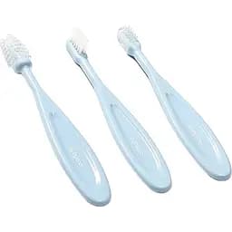 Набор зубных щеток BabyOno голубой 3 шт. (550/02)