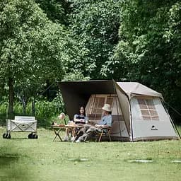 Чотиримісний намет з навісом Naturehike Village CNK2300ZP022 великий (Коричнева) - мініатюра 9
