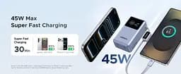 Павербанк з вбудованим кабелем Ugreen PB834 10000 мАг 55W з шкидкою зарядкою та цифровим LED дисплеєм - мініатюра 10