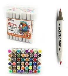 Набор акриловых скетчмаркеров двусторонних Aodemei, 48 шт., 6141-48M