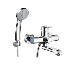 Змішувач для ванни Troya FOB3-A134 одноважільний з душовим набором Хром 30412
