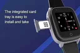 Годинник телефон для дітей Lemfo M93S з GPS трекером, 4G, SIM-картою, пульсометром, датчиком зняття з руки, 4 ГБ памʼяті, камерою та відеодзвінками Синій - мініатюра 14