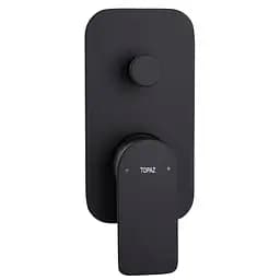 Душова система Topaz Sardinia TSG 08202-V-H20-BL вилив 190мм чорний, Чорний матовий - мініатюра 2