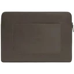 Кожаный чехол BlankNote для ноутбука на молнии с хлястиком и карманом Темно-бежевый