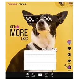 Зошит учнівський Influencer Школярик 012-3260L-1 до лінії 12 аркушів