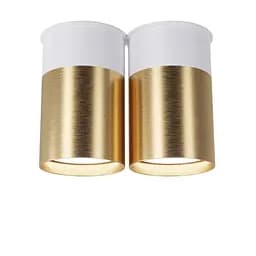 Точковий спот BP Black/White Gold двійний, PikArt арт. 25595 Золотий/білий 2