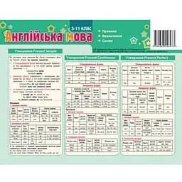Картонка-підказка Зірка Англійська мова 5-11 клас 20х15 см 4 сторінки (286298)