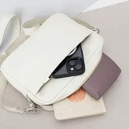 Сумка жіноча шкіряна бежева Handycover S440 кросбоді через плече - мініатюра 2